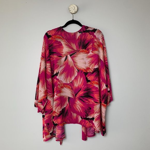 Catherines Pink and Black Women's Cardigan - Picture 2 of 4